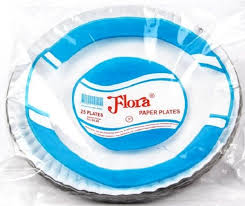 Flora Paper Plates 9"