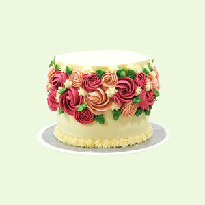 Ribbon Cake with Butter cream Flowers 500g
