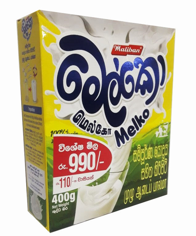 Maliban Melko Full Cream Milk Powder - 400g