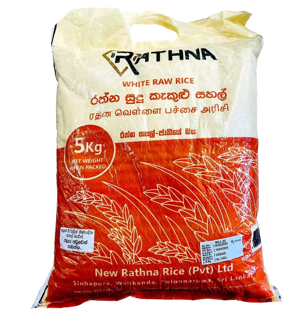 Rathna White Raw Rice - 5kg