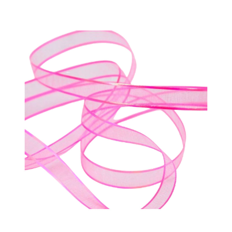 Pink Shine Line Mesh Ribbon - 1 Yard