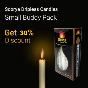 Soorya Dripless Candles Small Buddy Pack ( 20 Candles)