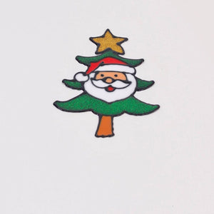 Christmas Sticker- Santa With Tree