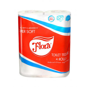 Flora Toilet Tissues 4 Rolls 2 Ply