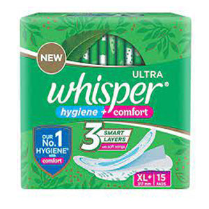 Whisper Ultra XL Wings 15Pcs