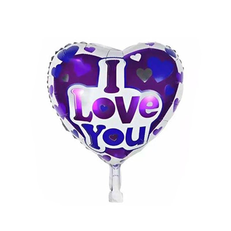 Love Heart Shape Foil Balloon - Purple