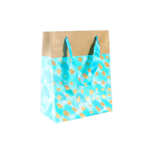 Gift Bag Green & Gold Medium