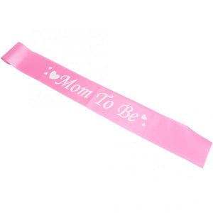 Mom To Be Satin Sash - Pink