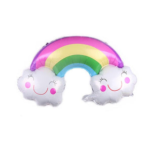 Cloud Rainbow Smiley Foil Balloon
