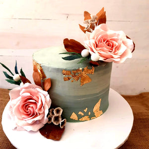 Ribbon Cake with Butter Cream & Sugar Flowers 2kg