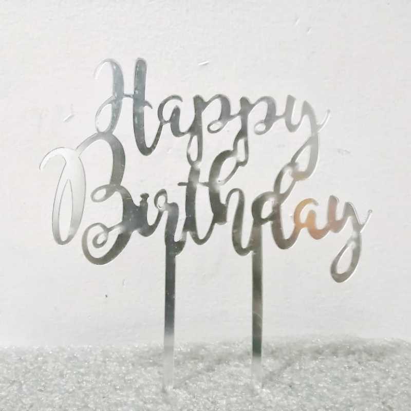 Happy Birthday Acrylic Cake Topper