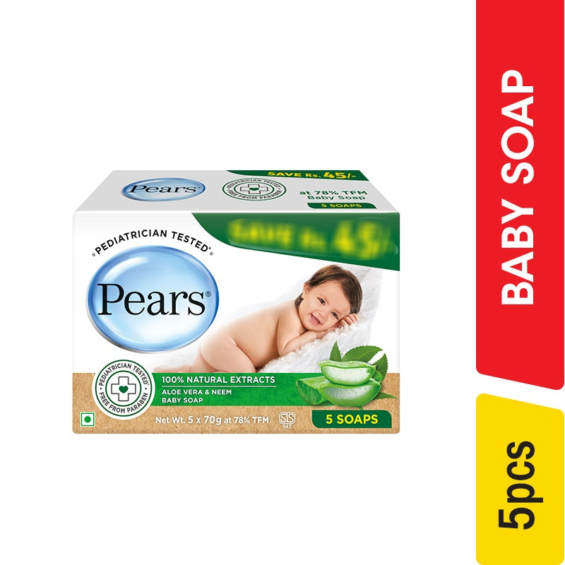 Pears Aloe Vera & Neem Baby Soap Multipack 70g x 5