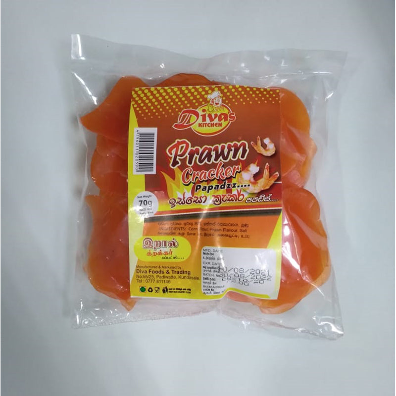 Diva's Kitchen Prawn Cracker Papads 70g