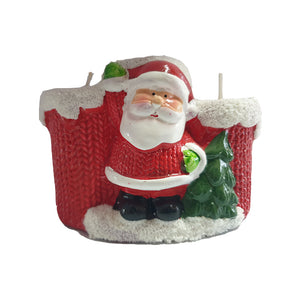 Christmas Candle with Santa Set of 3