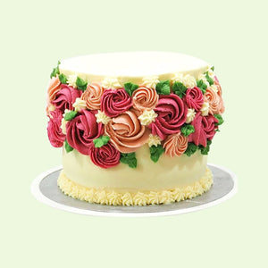 Ribbon Cake with Buttercream Flowers 1Kg