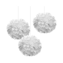 Load image into Gallery viewer, Tissue Paper Pom Poms Flower - White
