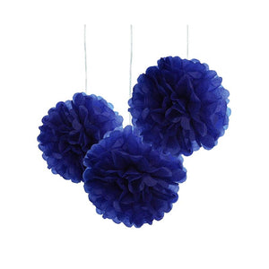 Tissue Paper Pom Poms Flower - Dark Blue