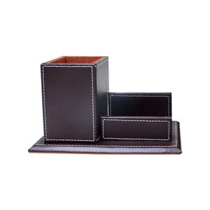 Leather Pen Holder - Brown