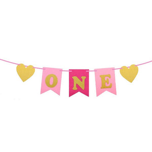 ONE Flag Bunting - Pink